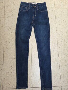 Jeans Levi S NWT High Rise Skinny Jeans Women Size 24 HyperSoft Dark Blue Denim